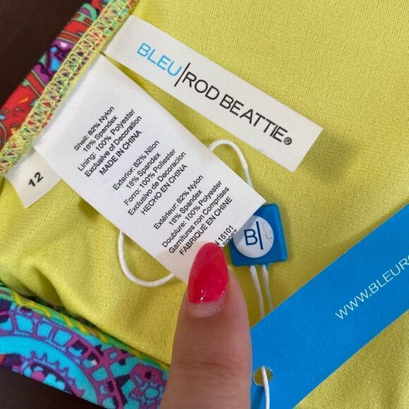 NWT Bleu Rod Beattie Bikini Triangle Top, Size 12 - Picture 5 of 7